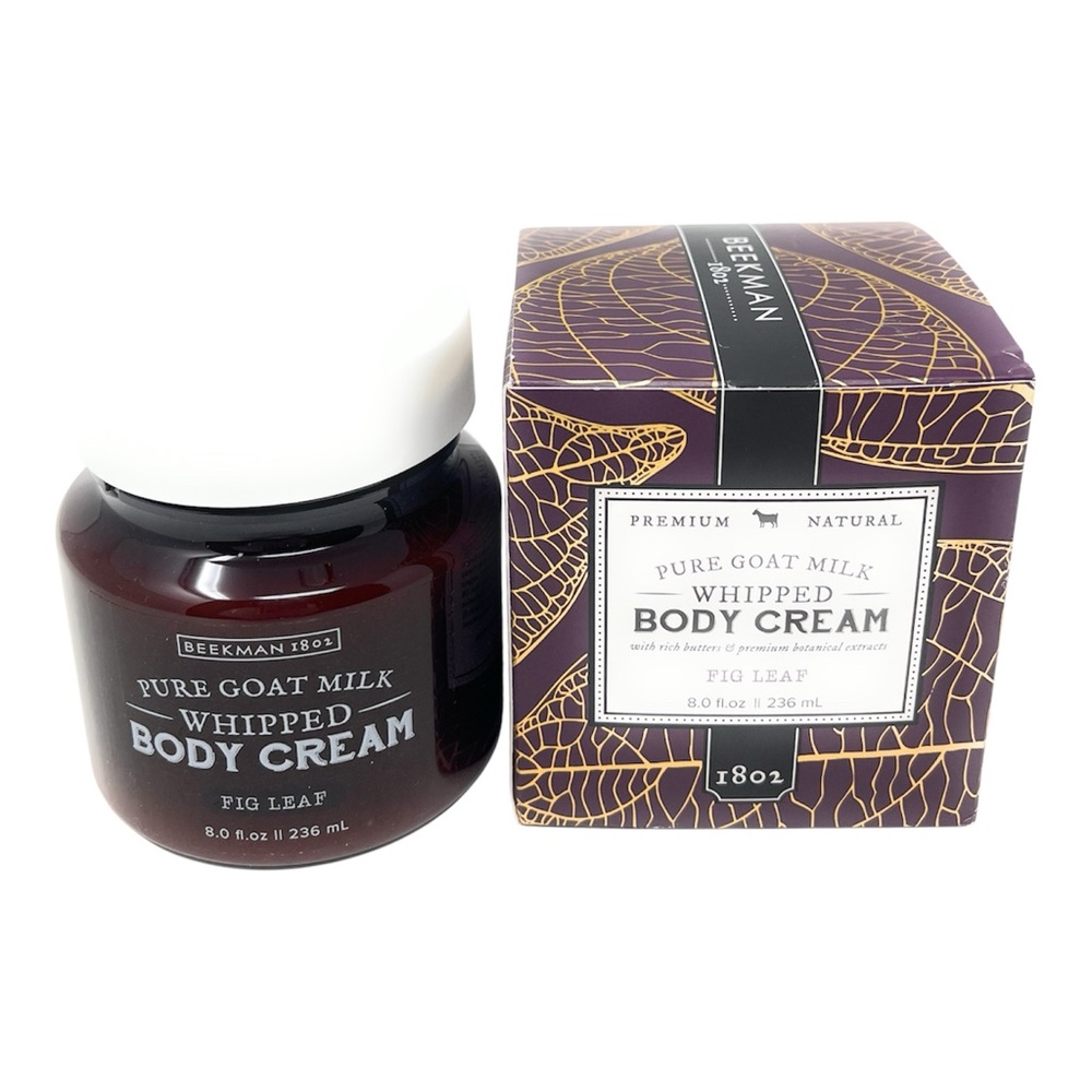 Beekman Fig Leaf Whipped Body Cream Pure Goat Milk 8 Fl Oz 236ml New in Box